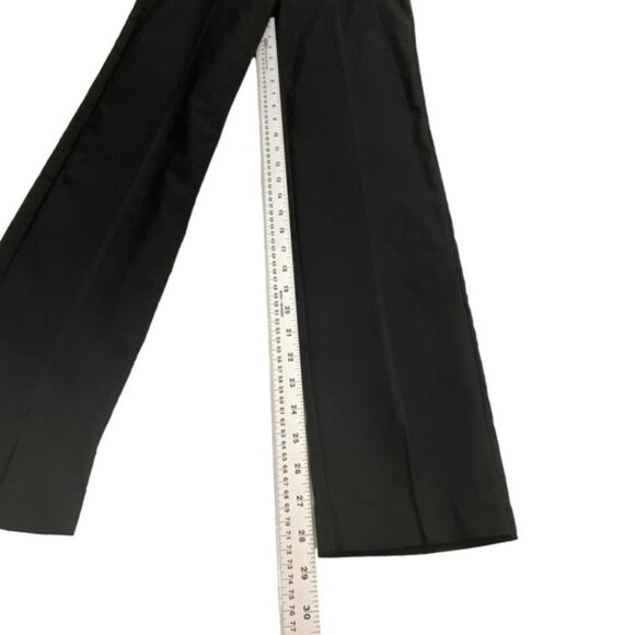 Unique Joseph Ribkoff black crochet waist split front seam stretch pants size 6 - Picture 10 of 13